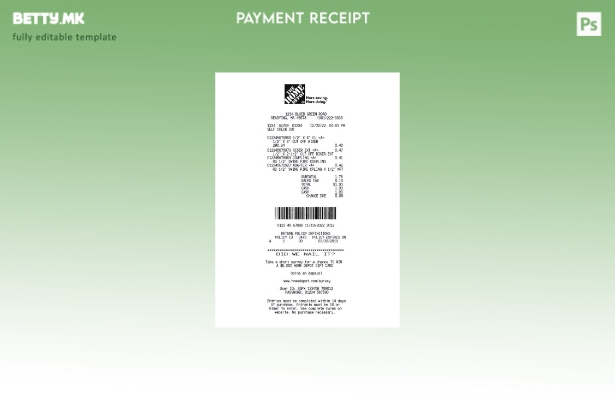 модерен стил шаблонот за уплатница на компанијата за домашно депо